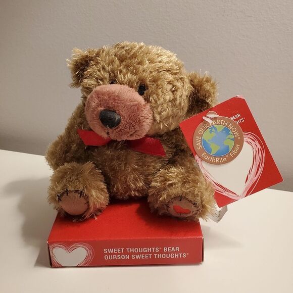 🌺 3/$25  Sweet Thoughts Bear, 6" plush - Picture 1 of 7